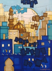 Salman Farooqi, 30 x 42 Inch, Acrylic on Canvas, Cityscape Painting, AC-SF-434